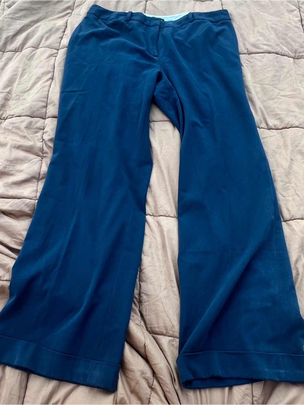Lane Bryant Navy Straight Leg Pants Wide Silhouette Size 18 Tall - Picture 1 of 3